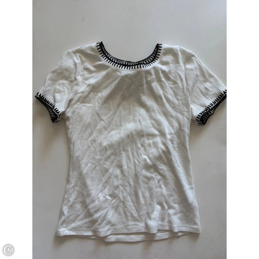 Top Short Sleeve By Truth In White, Size: L