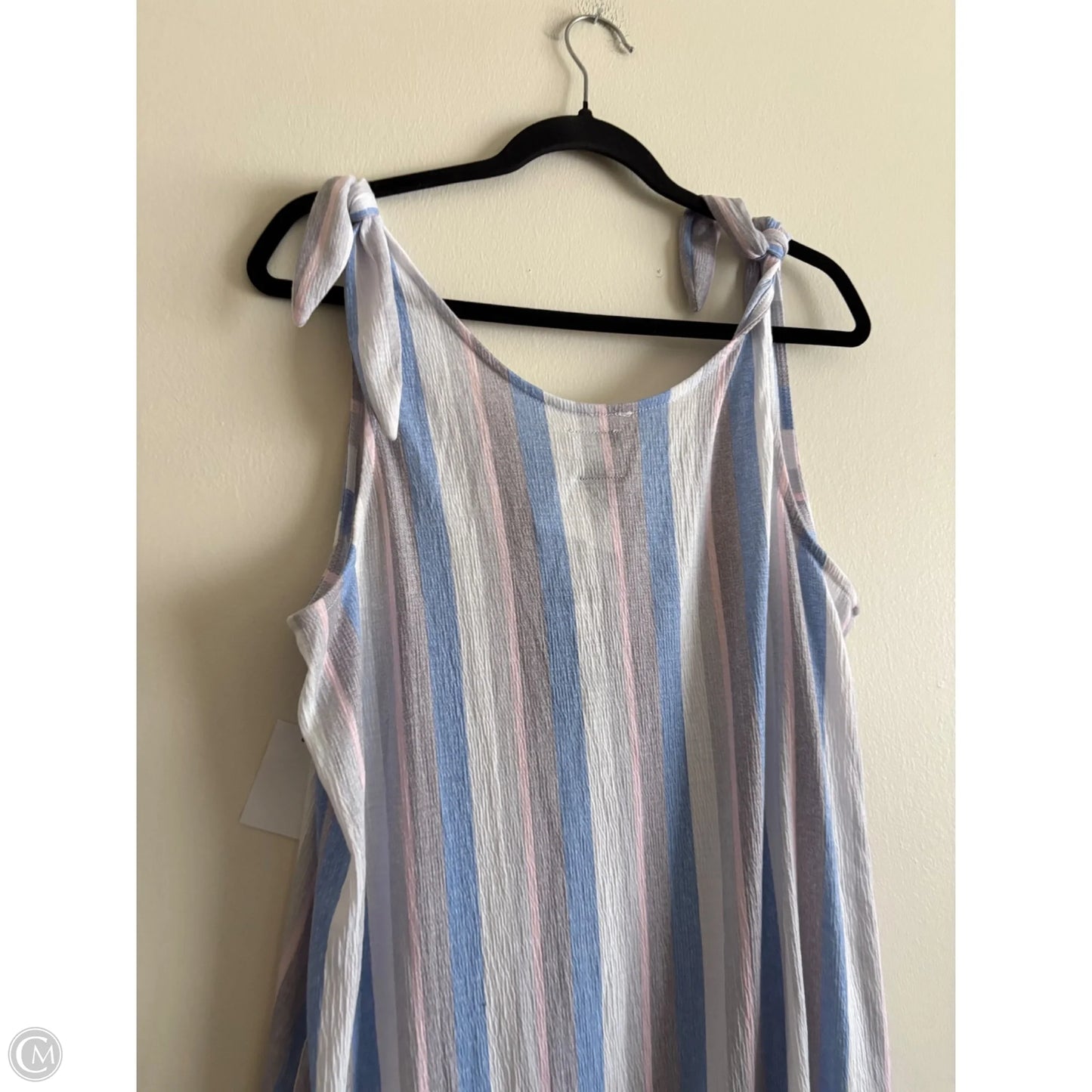 Dress Casual Short By Laura Ashley In Striped Pattern, Size: Xl