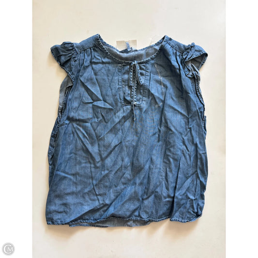 Top Sleeveless By Time And Tru In Blue, Size: M