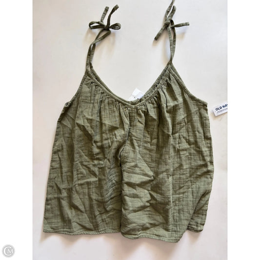 Top Sleeveless By Old Navy In Green, Size: M