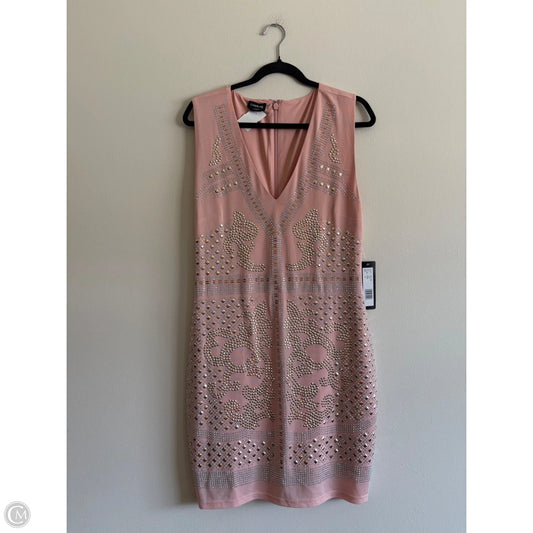 Dress Party Midi By Bebe In Pink, Size: Xl