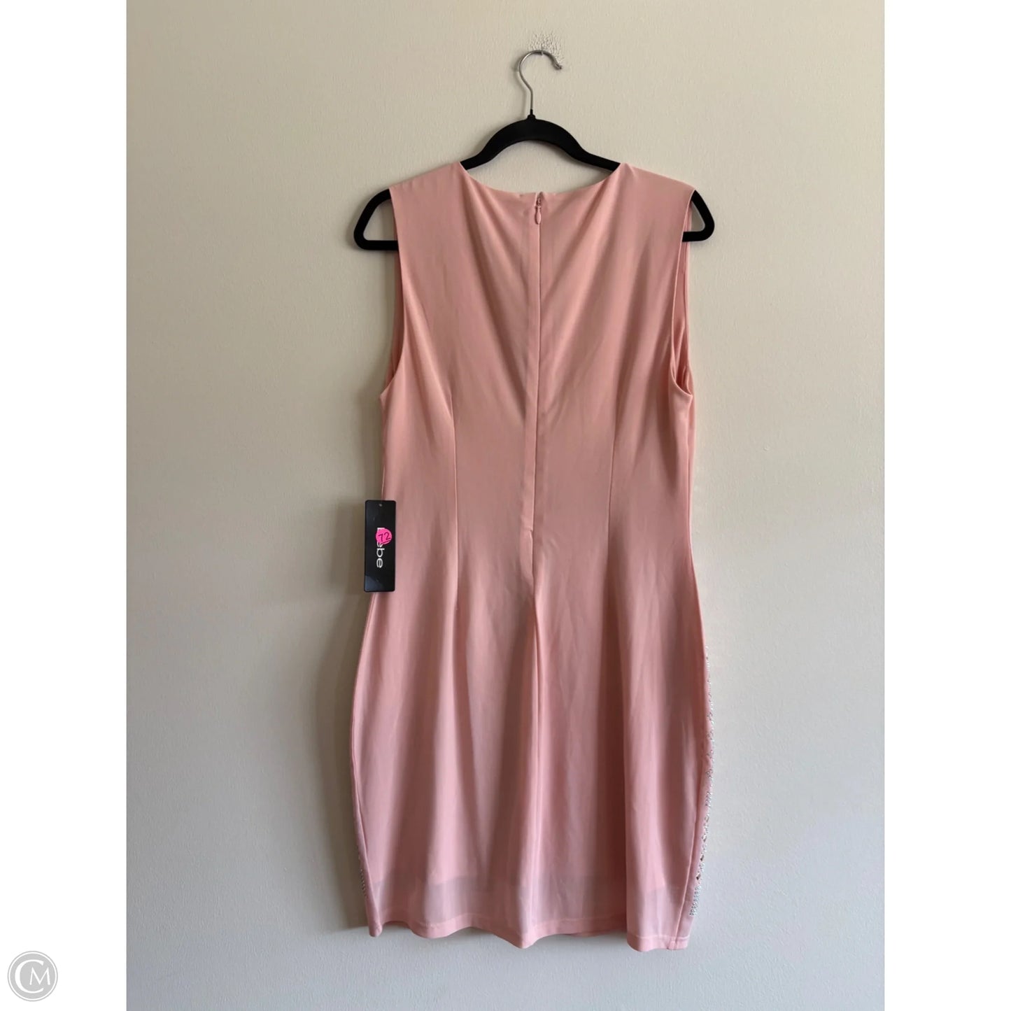 Dress Party Midi By Bebe In Pink, Size: Xl