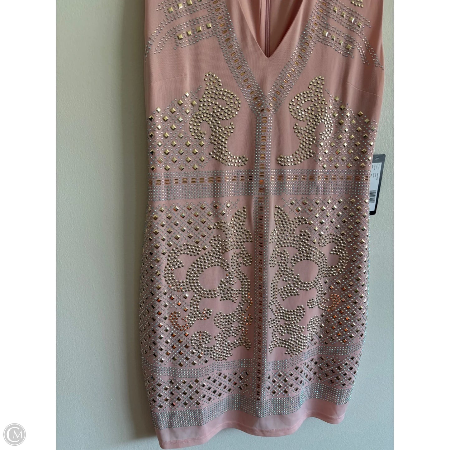 Dress Party Midi By Bebe In Pink, Size: Xl