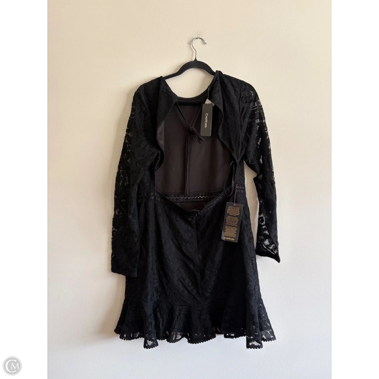 Dress Party Midi By Bebe In Black, Size: Xl