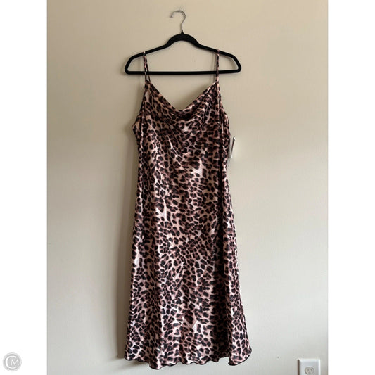 Dress Party Long By Bebe In Animal Print, Size: Xl