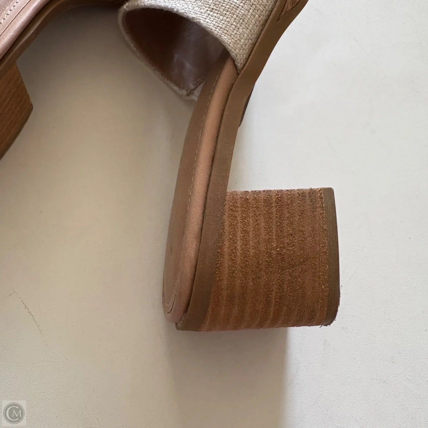 Sandals Heels Block By Wonderly In Cream, Size: 7.5