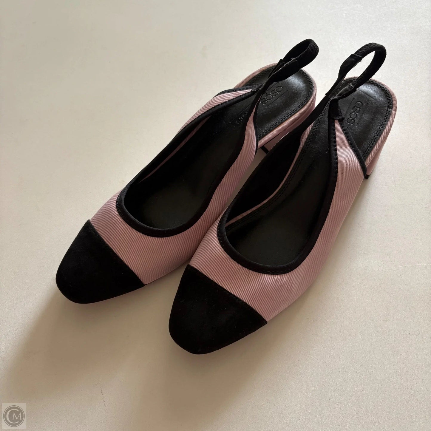 Shoes Heels Block By Asos In Black & Pink, Size: 10