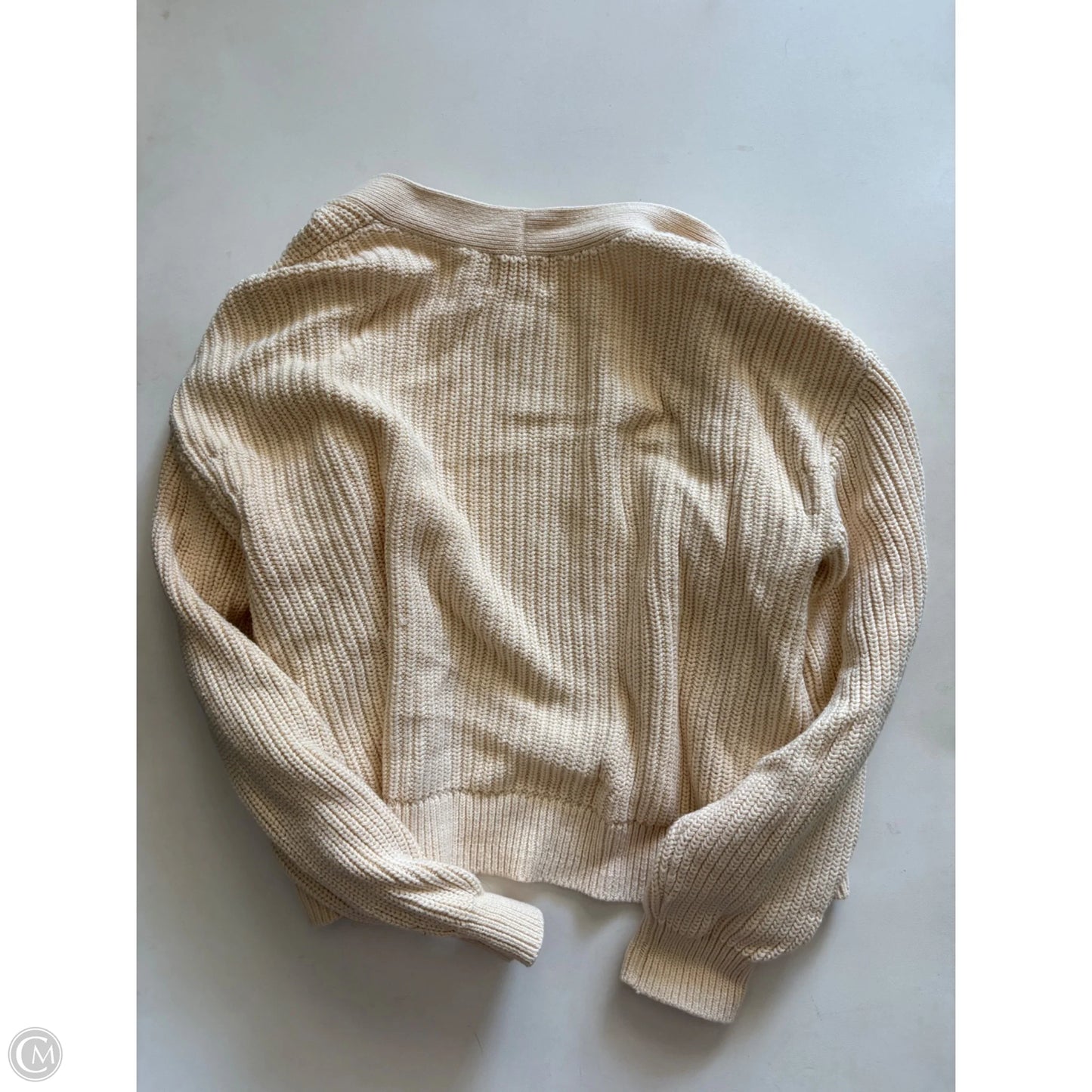Cardigan By H&m In Cream, Size: S