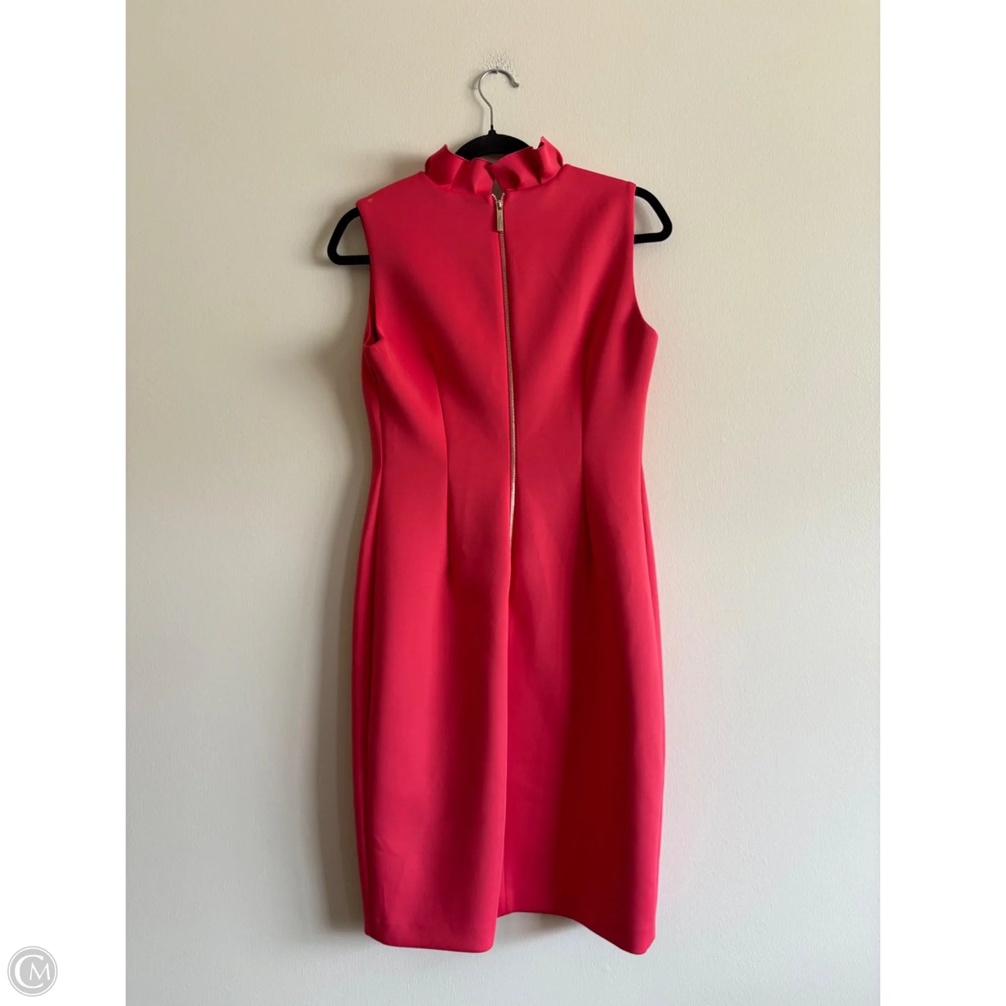 Dress Party Midi By Calvin Klein In Coral, Size: 6