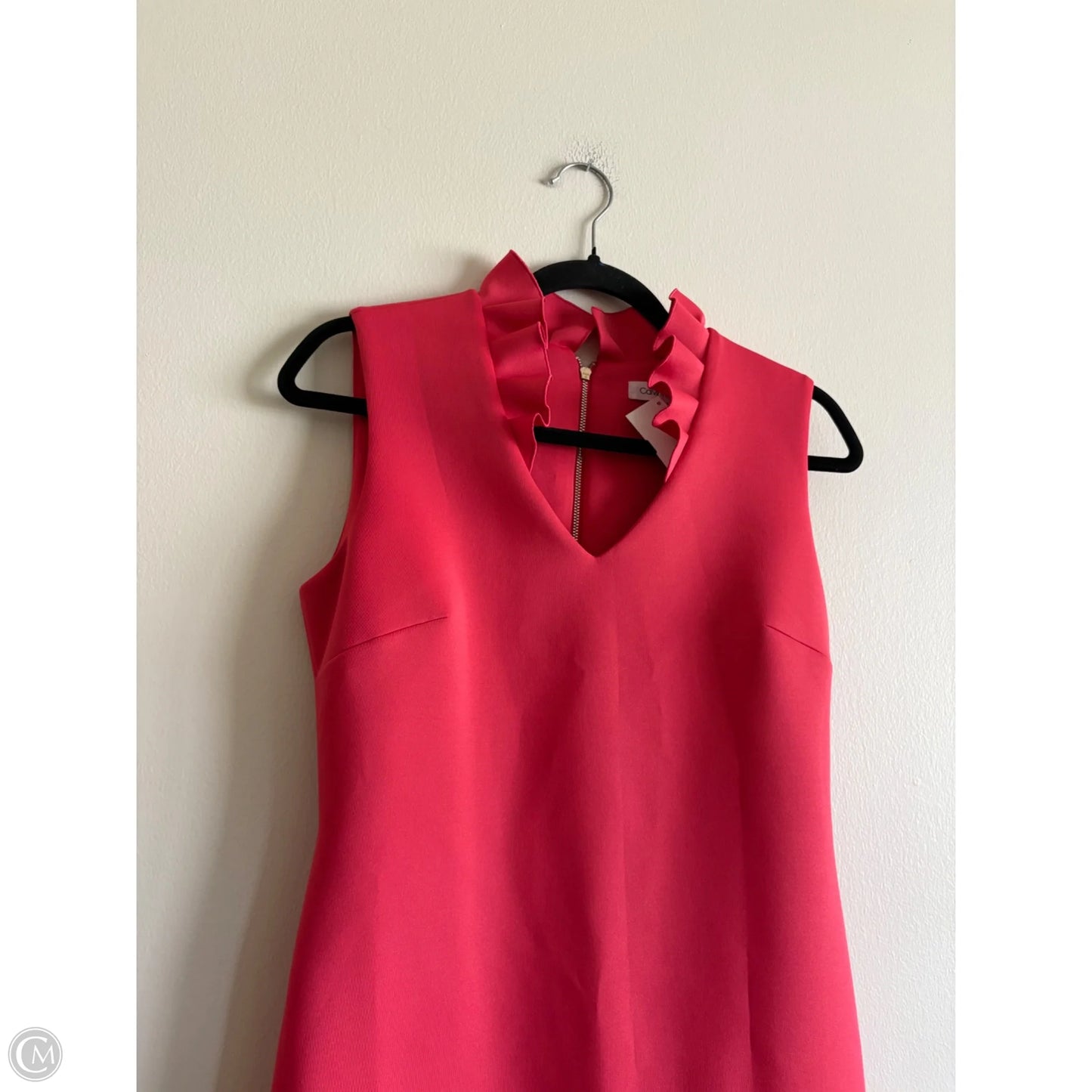 Dress Party Midi By Calvin Klein In Coral, Size: 6