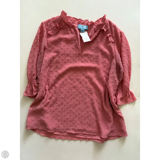 Top Short Sleeve By Cece In Pink, Size: S