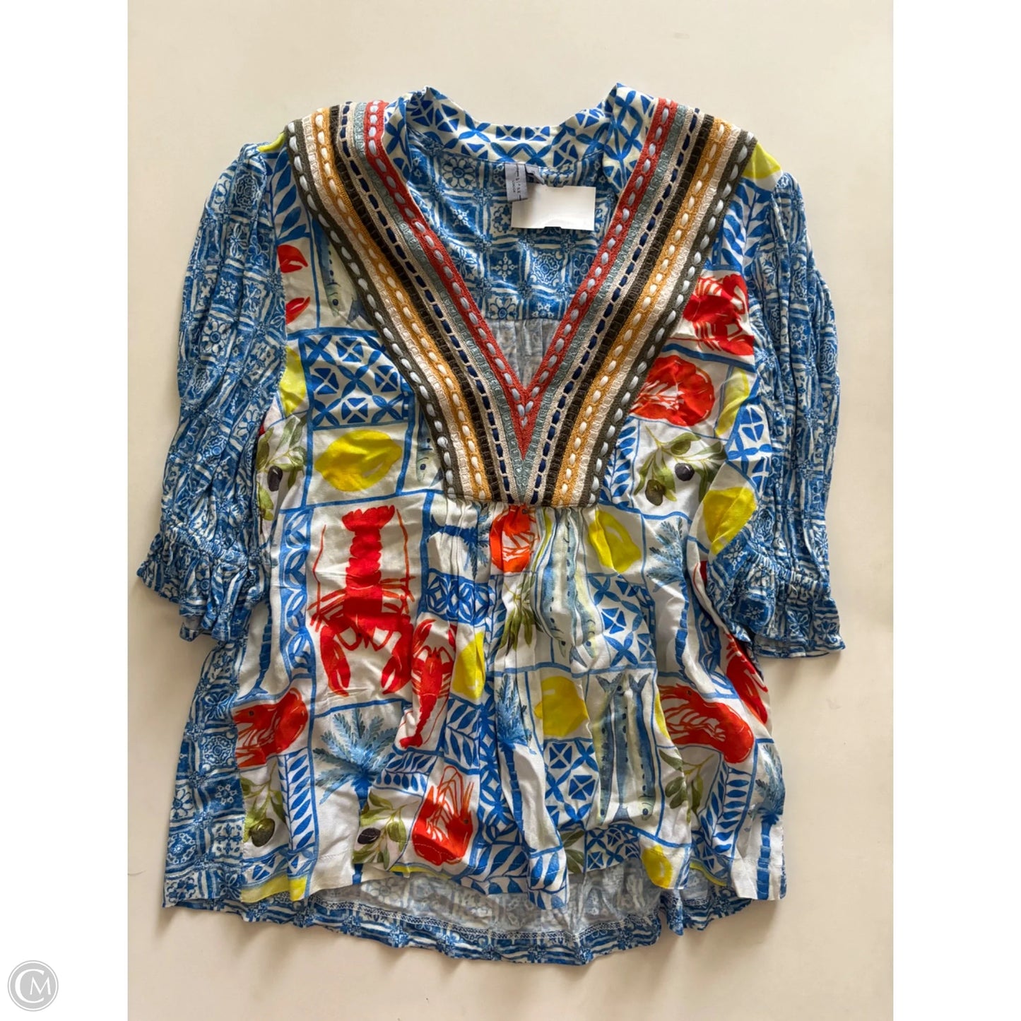 Top Short Sleeve By bl-nk london In Blue, Size: S