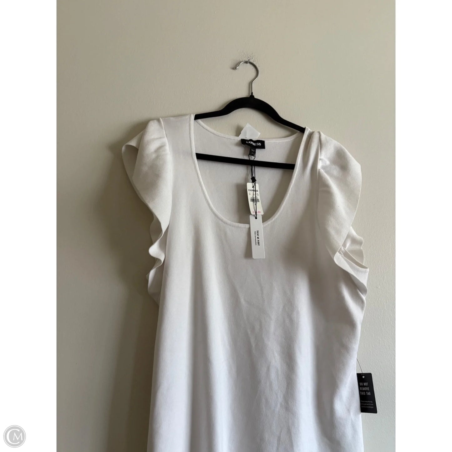 Dress Sweater By Express In White, Size: Xl