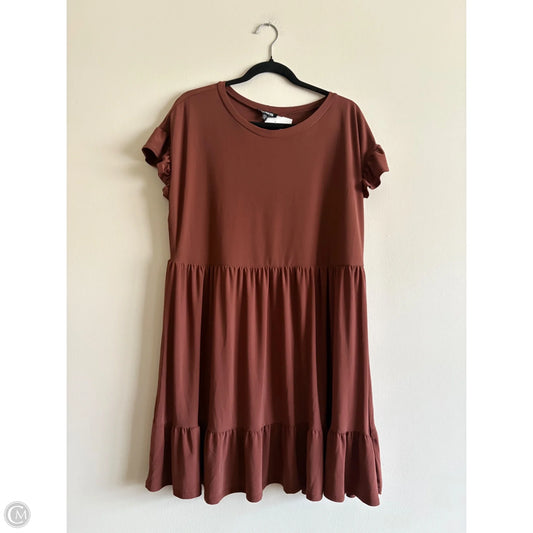 Dress Casual Midi By Express In Brown, Size: Xl