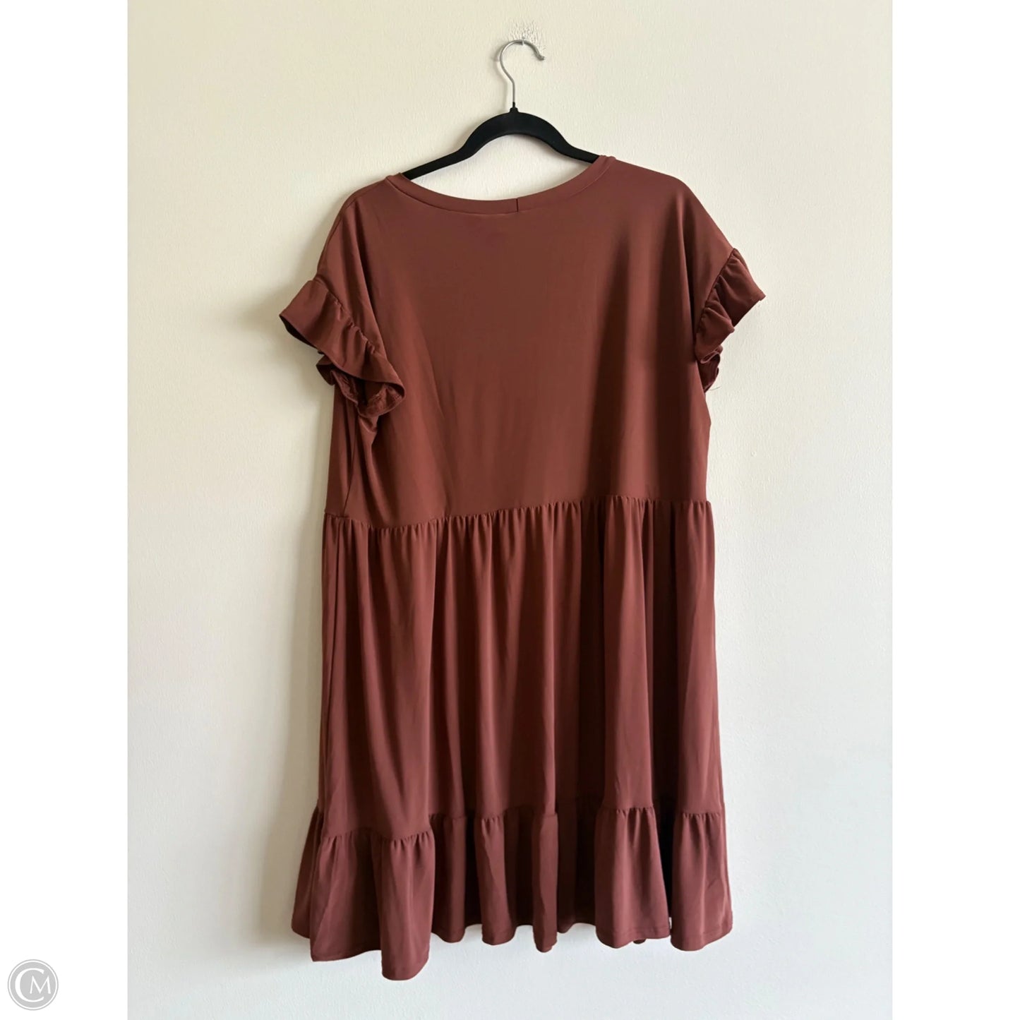 Dress Casual Midi By Express In Brown, Size: Xl