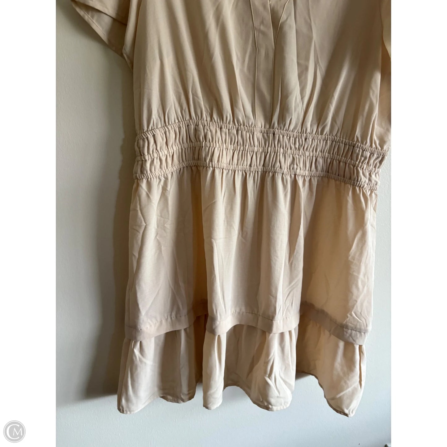Dress Casual Midi By Express In Beige, Size: Xl