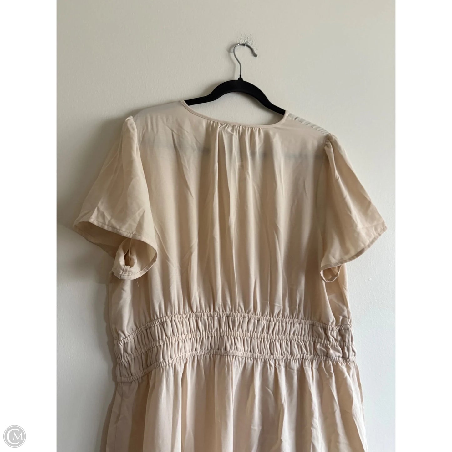 Dress Casual Midi By Express In Beige, Size: Xl