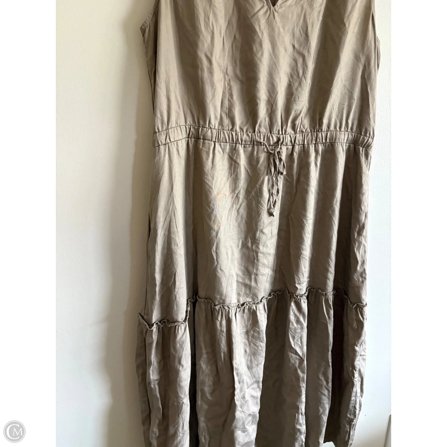 Dress Casual Maxi By Lands End In Taupe, Size: Xl