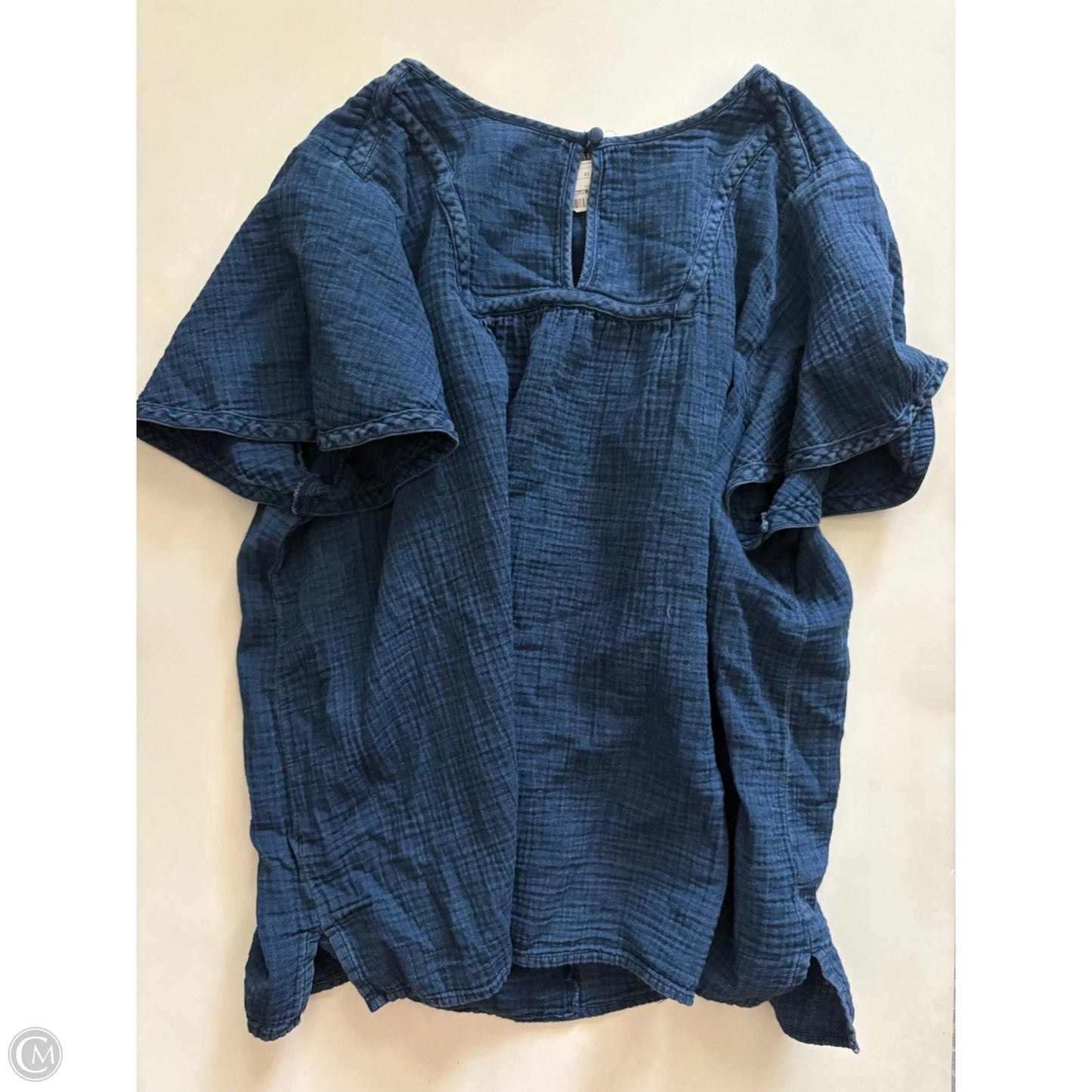 Top Short Sleeve By Lane Bryant In Blue, Size: 1x