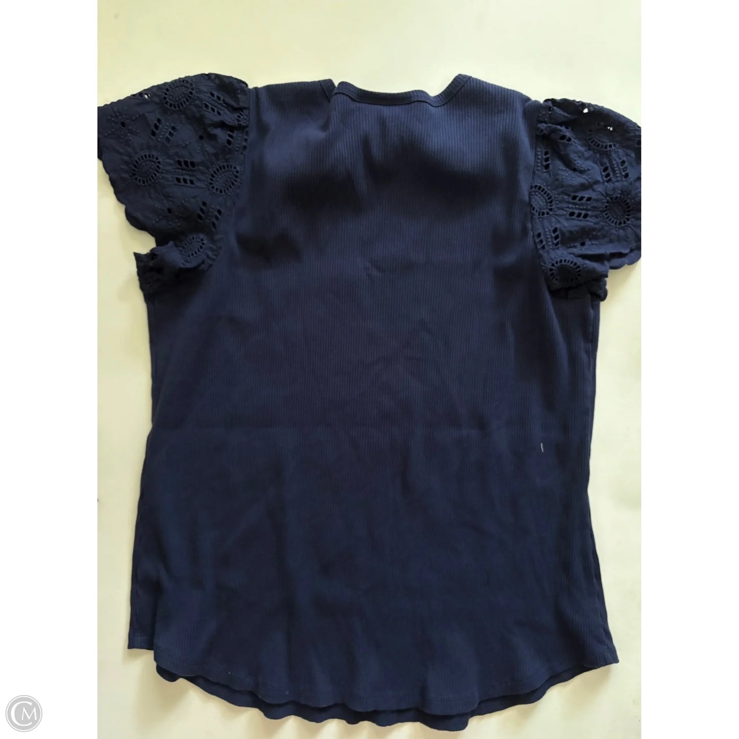 Top Short Sleeve By Lane Bryant In Navy, Size: 1x