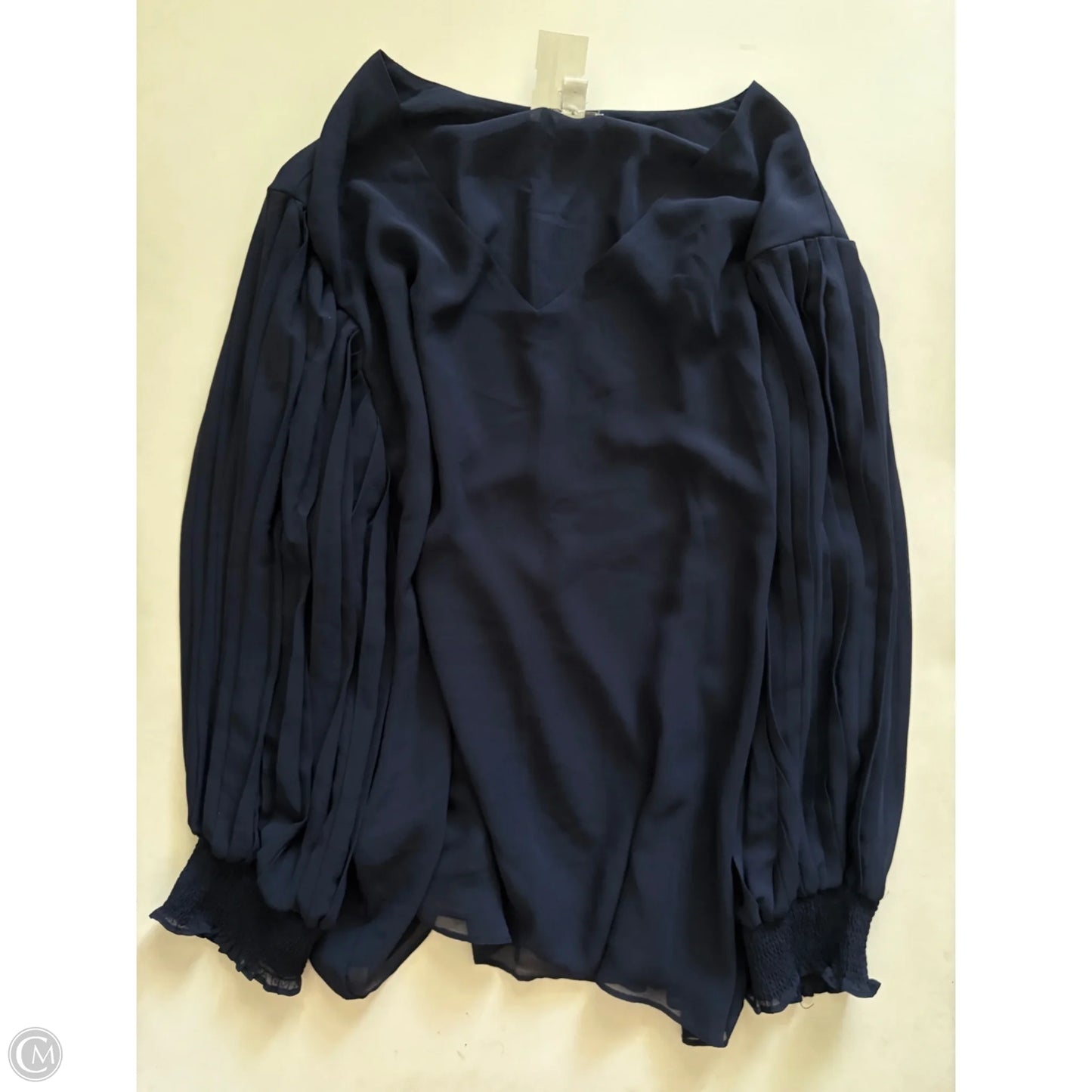 Top Long Sleeve By Cato In Navy, Size: 2x