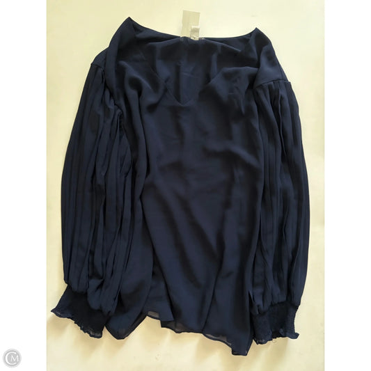 Top Long Sleeve By Cato In Navy, Size: 2x