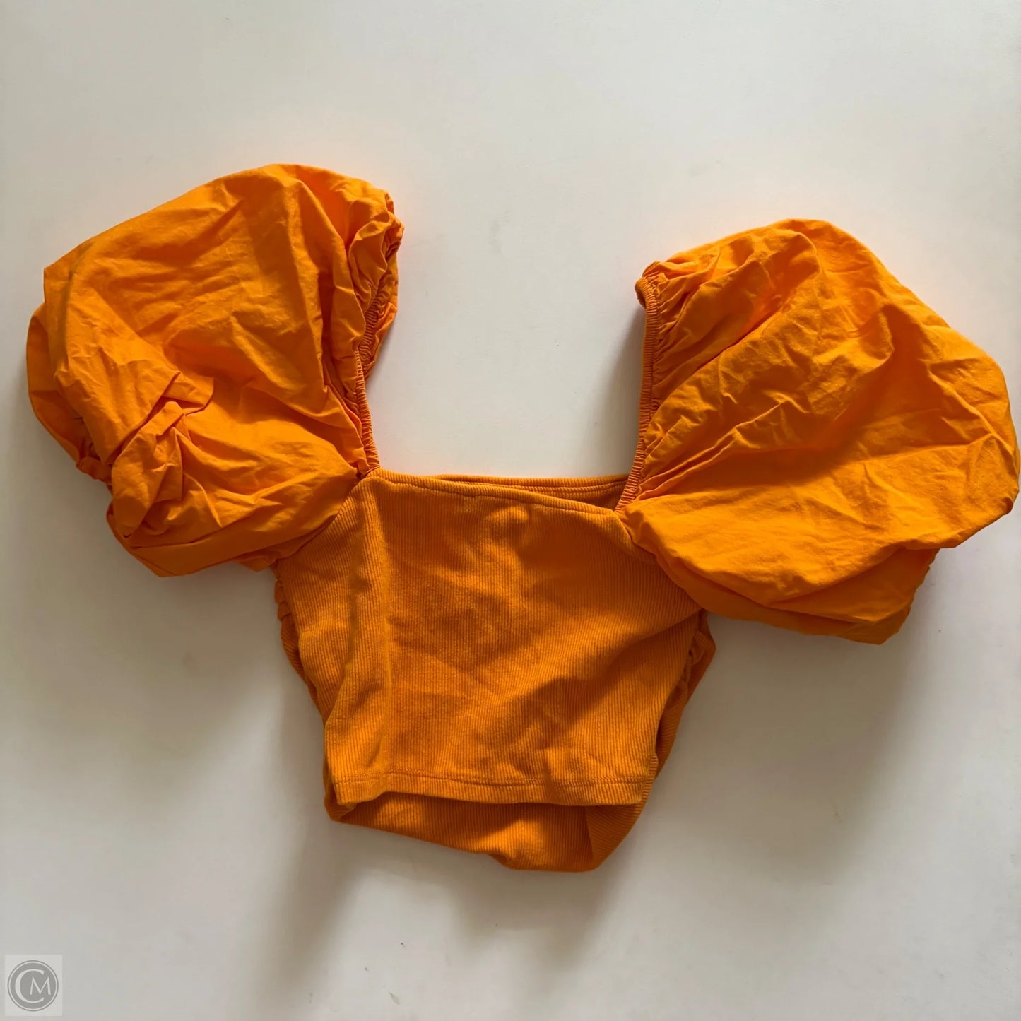 Top Short Sleeve By Zara In Orange, Size: S