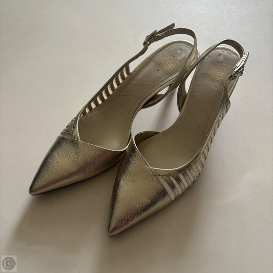 Shoes Heels Kitten By Franco Sarto In Gold, Size: 8