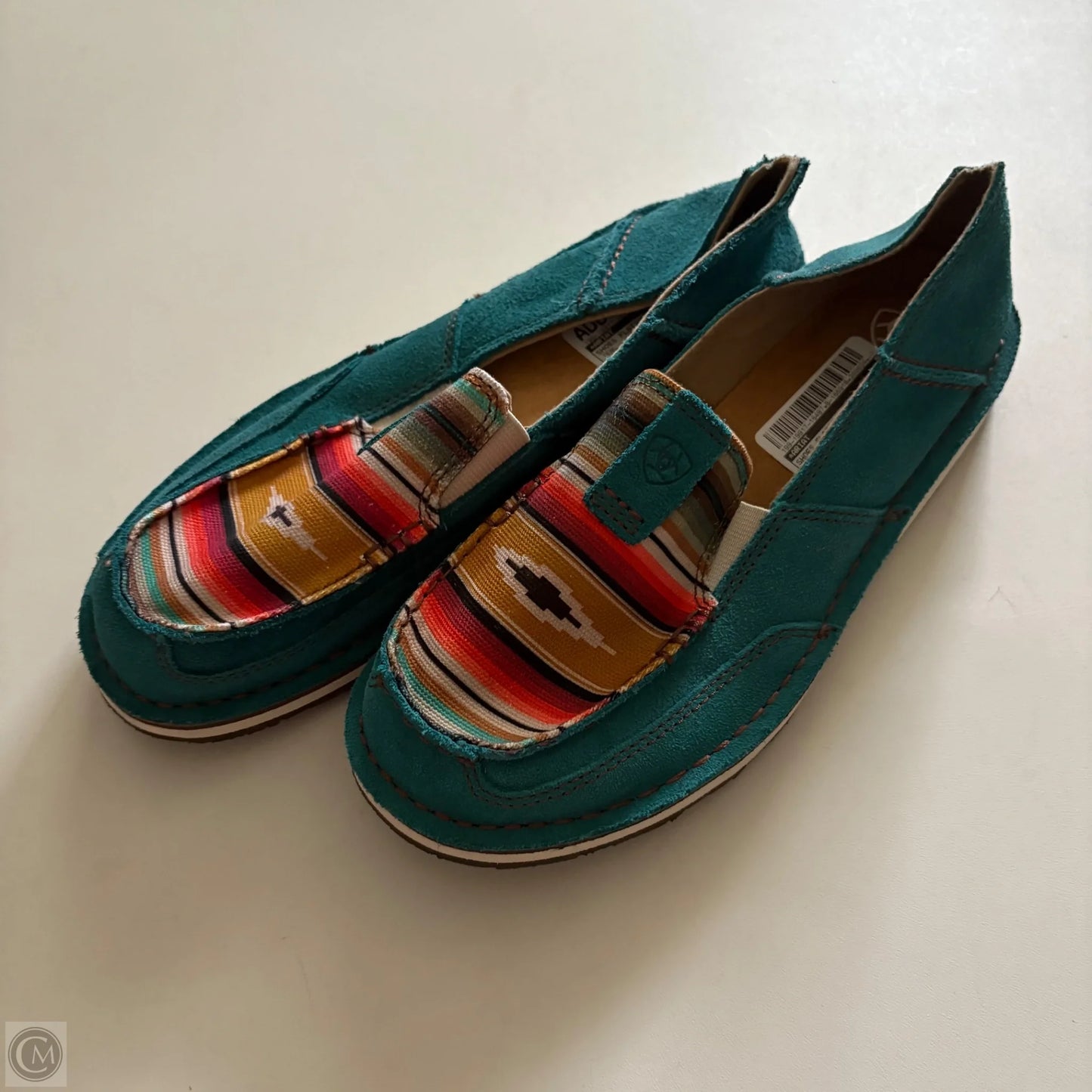 Shoes Flats By Ariat In Teal, Size: 8.5