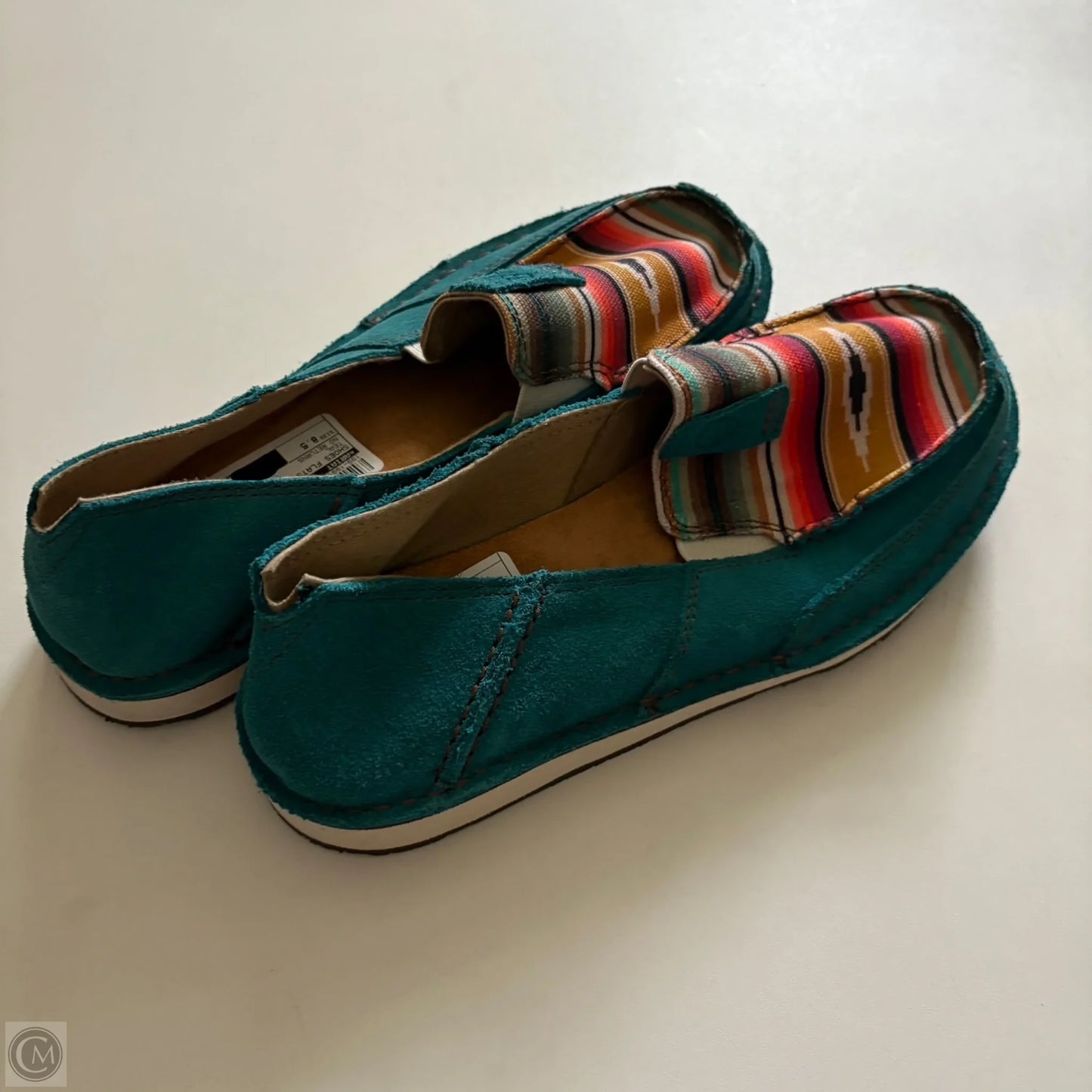 Shoes Flats By Ariat In Teal, Size: 8.5