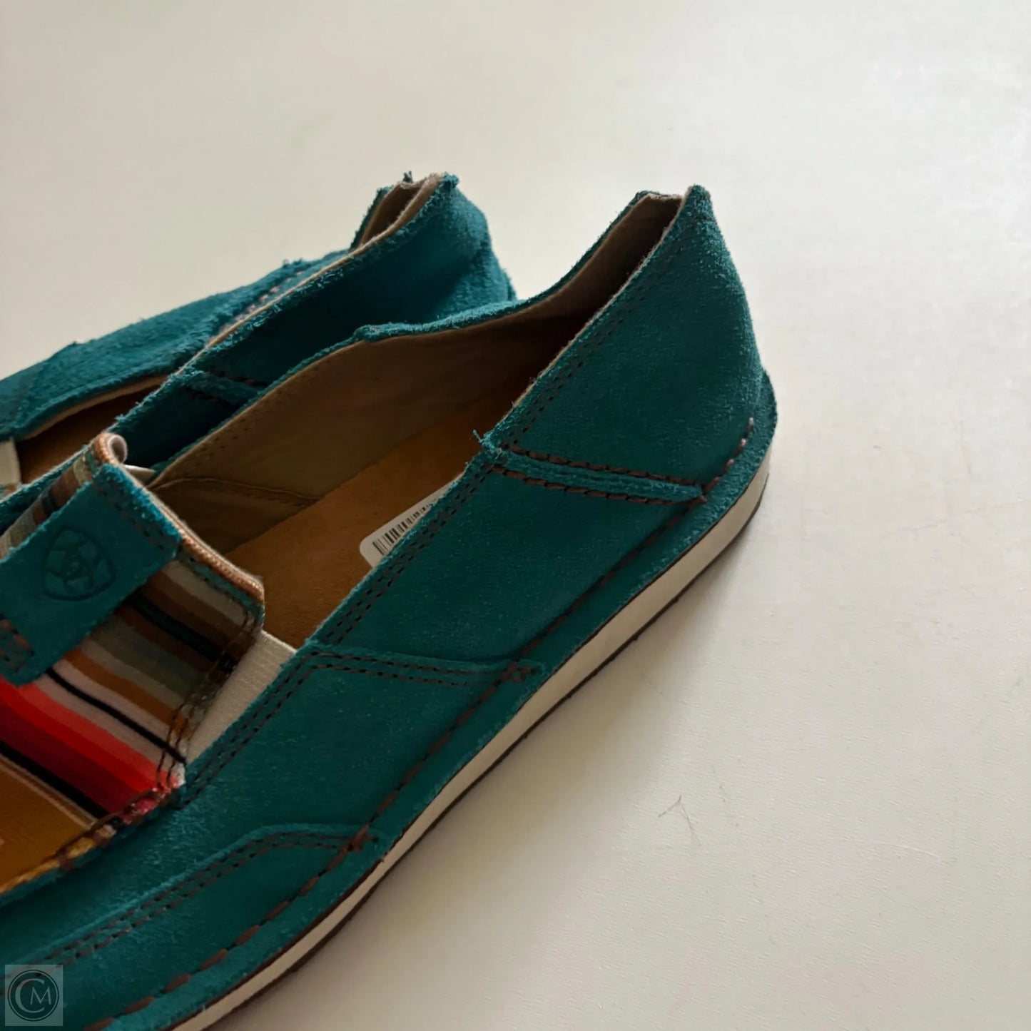 Shoes Flats By Ariat In Teal, Size: 8.5