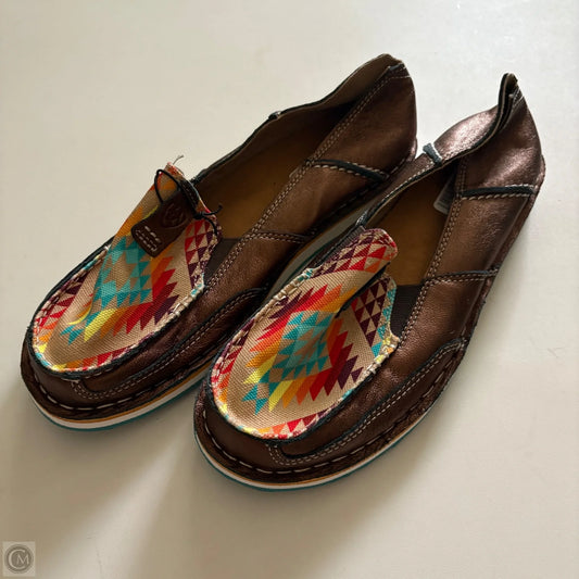 Shoes Flats By Ariat In Brown, Size: 9