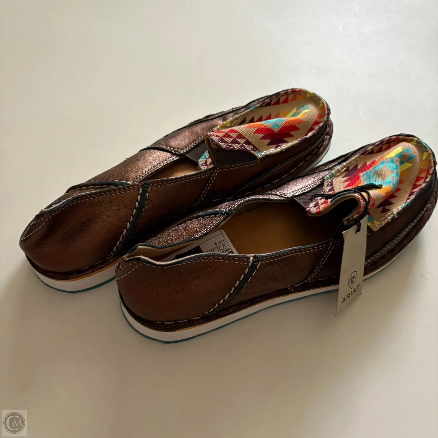Shoes Flats By Ariat In Brown, Size: 9