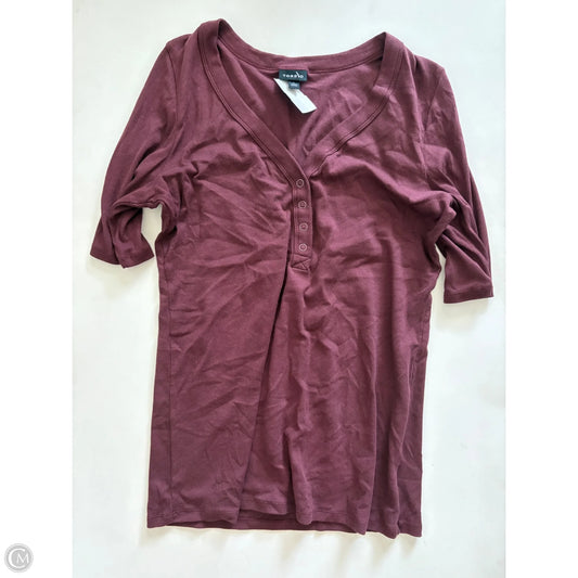 Top Long Sleeve By Torrid In Maroon, Size: 1x