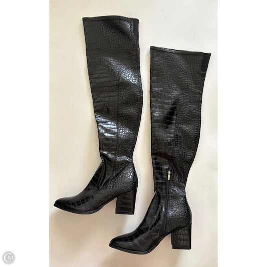 Boots Knee Heels By Marc Fisher In Black, Size: 11