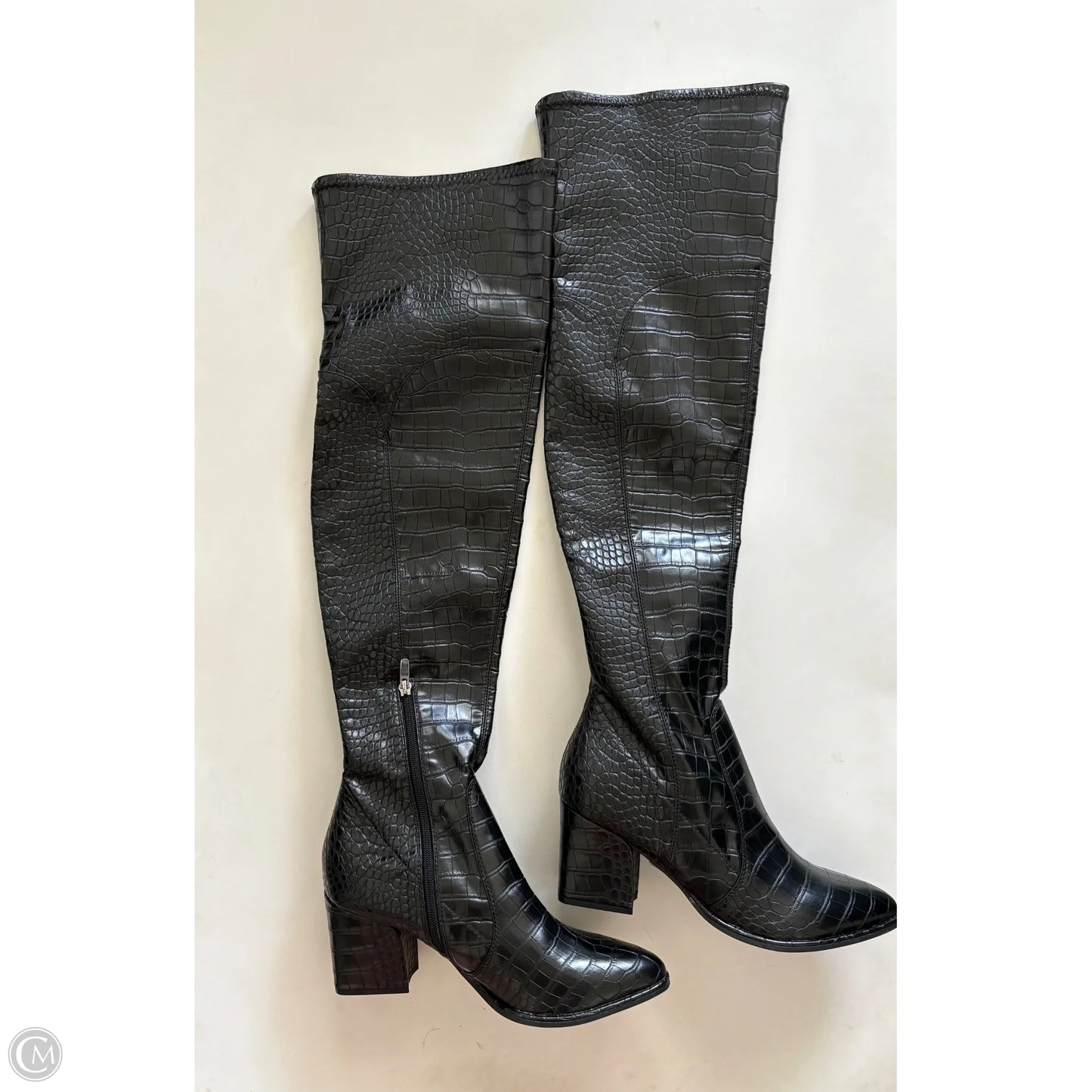 Boots Knee Heels By Marc Fisher In Black, Size: 11