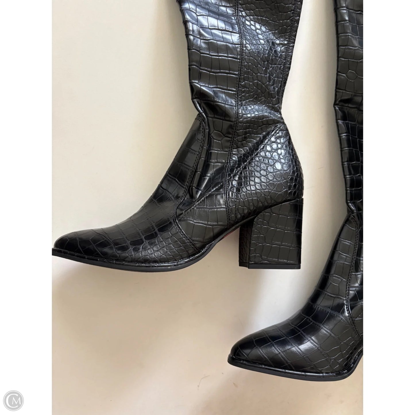 Boots Knee Heels By Marc Fisher In Black, Size: 11