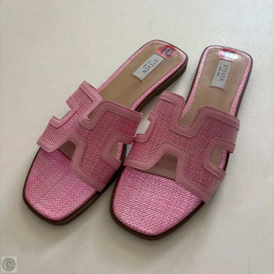 Sandals Flats By STEVEN NEW YORK In Pink, Size: 10