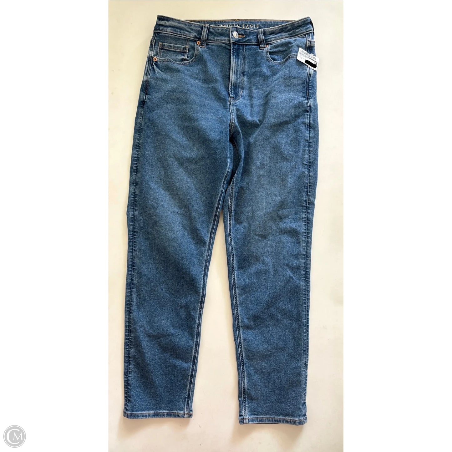Jeans Straight By American Eagle In Blue, Size: 10