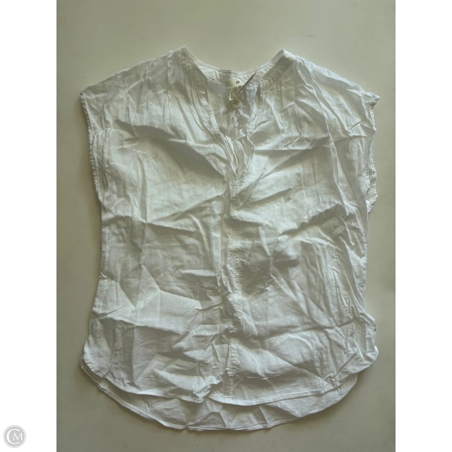 Top Short Sleeve By H&m In White, Size: S