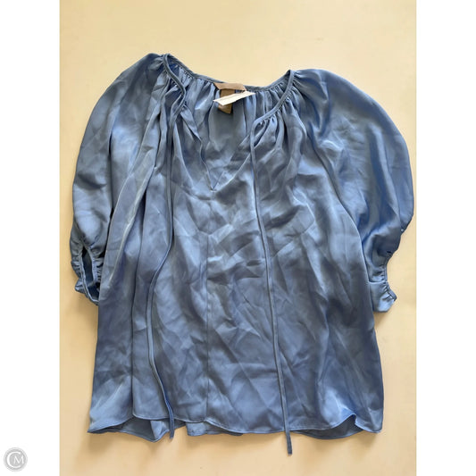 Top Short Sleeve By H&m In Blue, Size: S