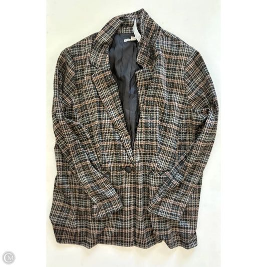 Blazer By Cato In Plaid Pattern, Size: 18