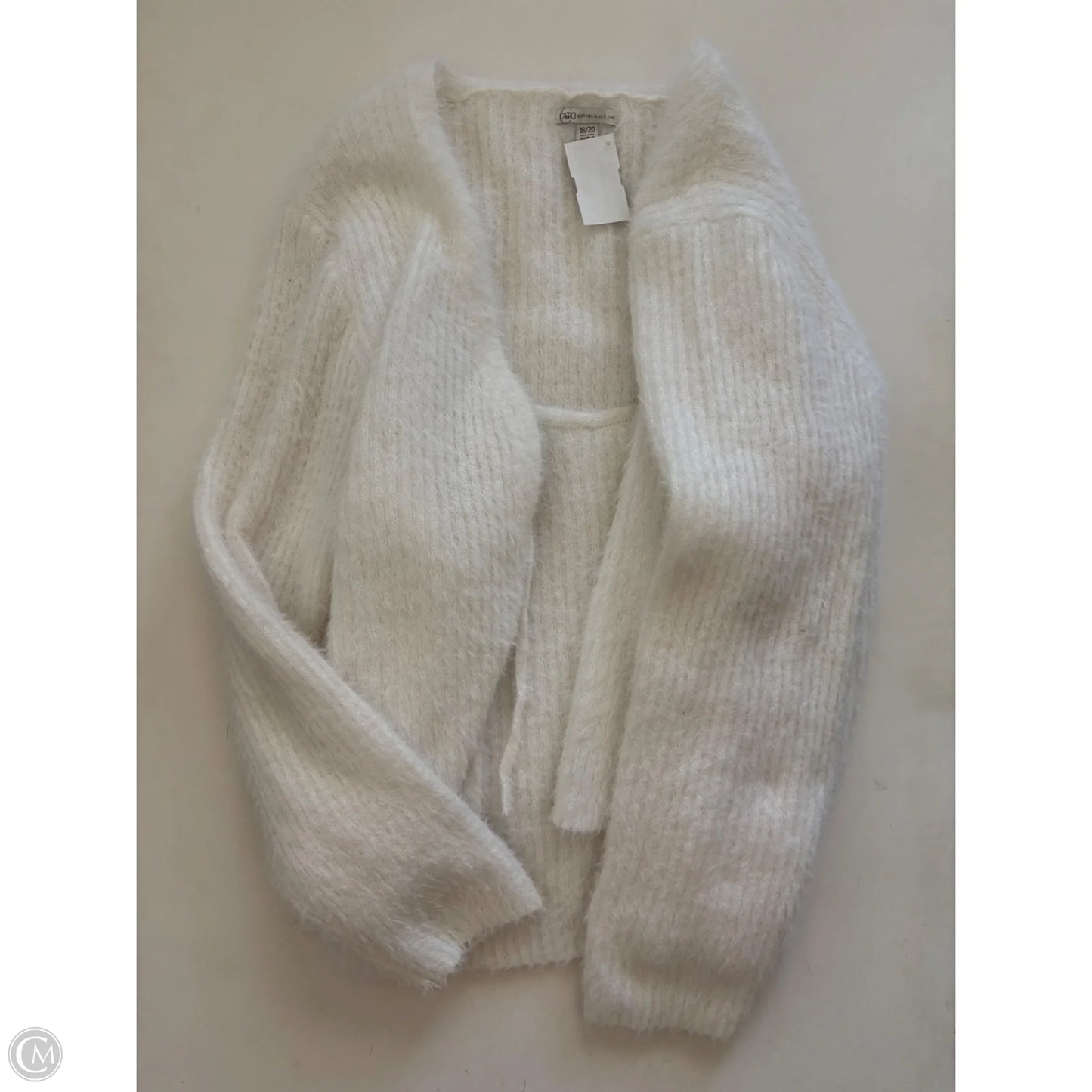 Cardigan By Cato In White, Size: 18
