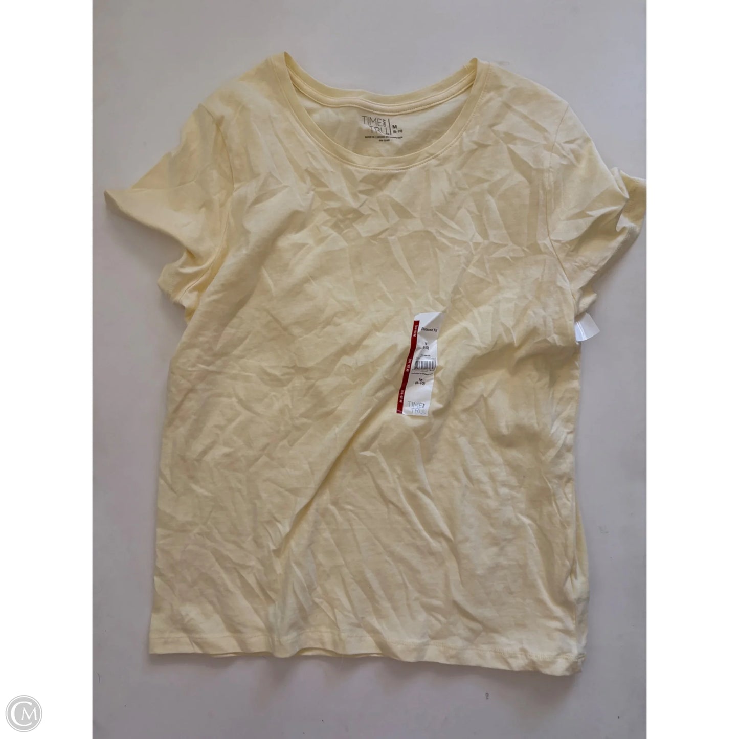 Top Short Sleeve By Time And Tru In Yellow, Size: M