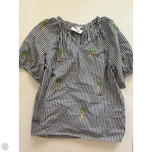 Top Short Sleeve By Cato In Striped Pattern, Size: L