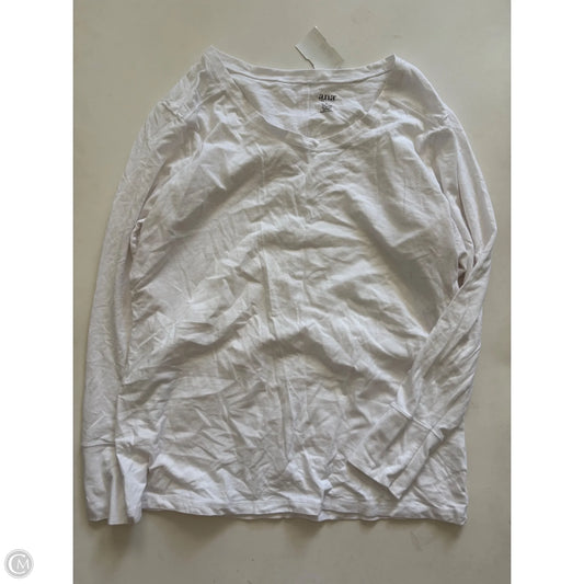 Top Long Sleeve Basic By Ana In White, Size: L