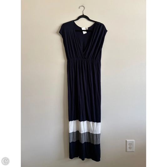 Dress Casual Maxi By Pink Rose In Navy, Size: L