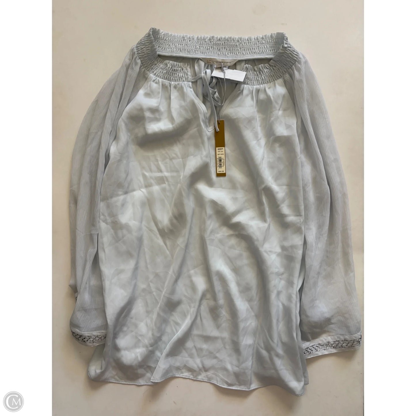 Top Long Sleeve By Lc Lauren Conrad In Blue, Size: Xxl