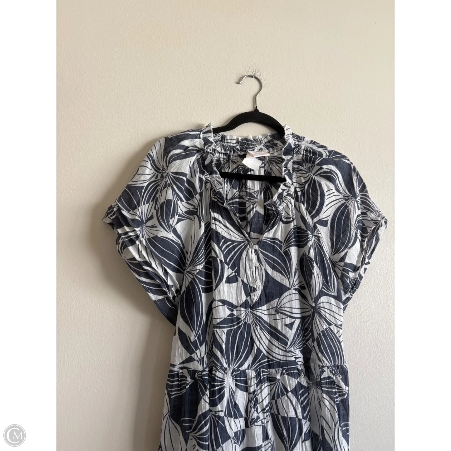 Dress Casual Midi By Sharagano In Blue, Size: Lp