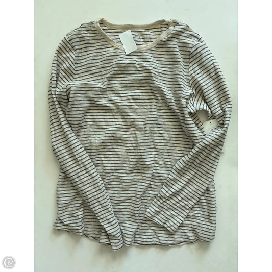 Top Long Sleeve By Wonderly In Striped Pattern, Size: M